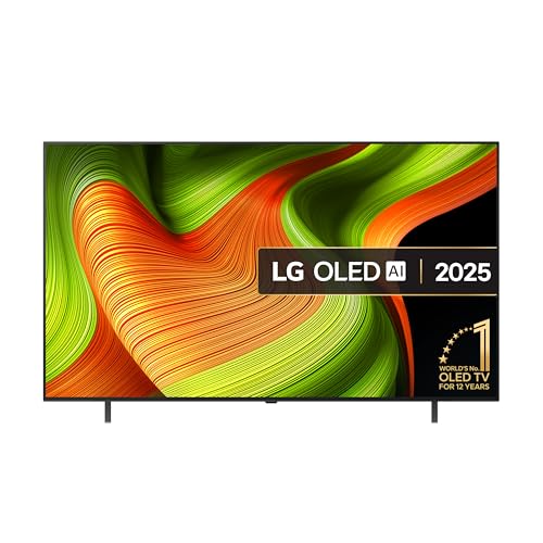 LG OLED65B56LA 65-Inch OLED AI 4K UHD Smart TV, (α8 AI Processor, Dolby Atmos, Freeview Play and Amazon Alexa, 120Hz) [Model 2025] - Featured