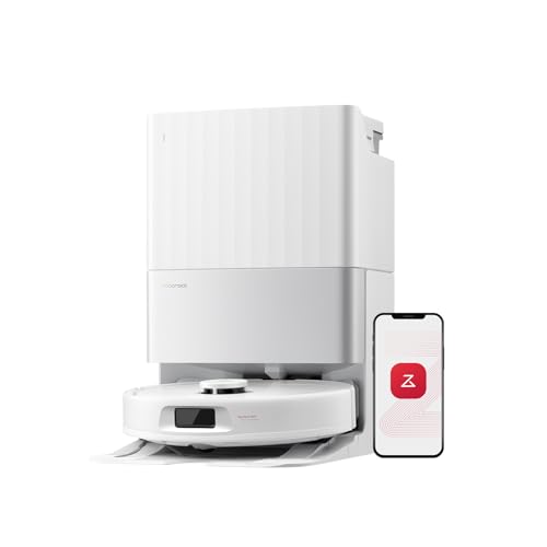 roborock Qrevo S5V Robot Vacuum Cleaner with Mop, FlexiArm Edge Mopping, 12,000Pa Suction, Dual Zero-Tangle System, Smart Obstacle Avoidance, 10mm Mop Lifting, All-in-One Dock, White - Featured