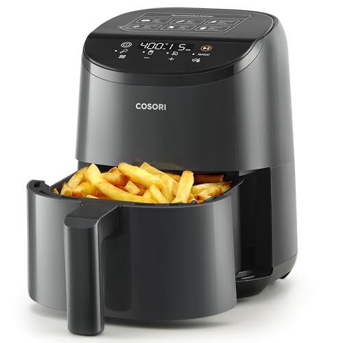 COSORI Small Air Fryer 2L Portable for Camping RV Van Travel, 900W Low Wattage Compact with LED Touchscreen, Nonstick Dishwasher Safe, 30 Online Recipes, Low Noise, Black - Featured