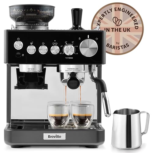 Breville Barista Sense Espresso Machine | Bean to Cup Coffee Maker with Integrated Coffee Grinder & Milk Frother | TempSense Steam Wand | 15 Bar Italian Pump | Black [VCF187] - Featured