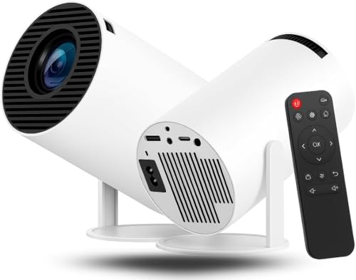 2026 Mini 4k smart projector, Portable Projecter for Bed Room & Home Cinema,1080P Support Full HD Quality Wired Screen with Android11.0, Manual Adjustment Keystone for Laptop,MediaPlayer,HDMI. - Featured