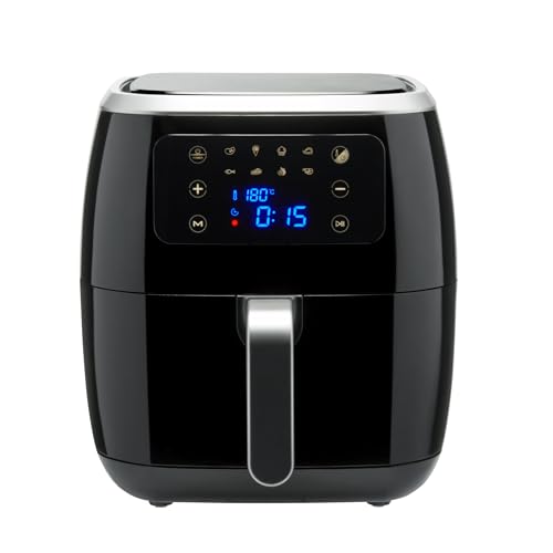 Amazon Basics 6 litre Air Fryer with Digital Touchscreen and 8 Cooking Presets, Black - Featured