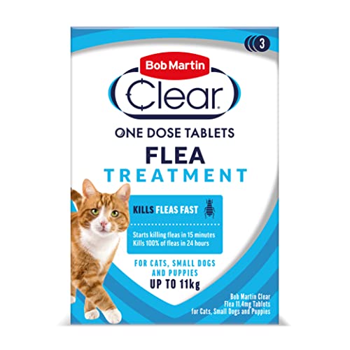 Bob Martin Clear Flea Treatment for Cats (3 Tablets) - Kills 100% of Fleas within 24 Hours - Featured