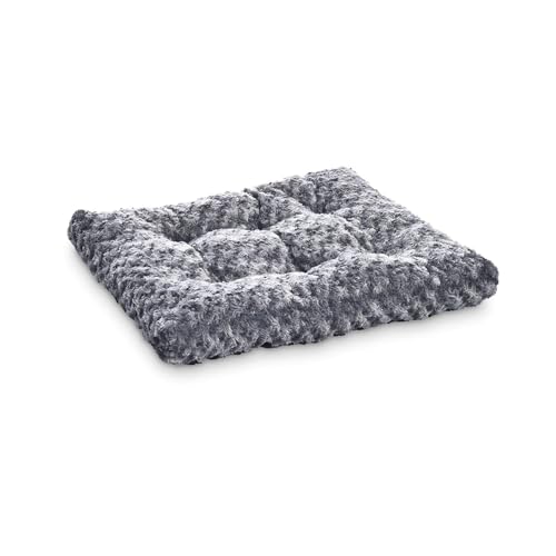 Amazon Basics Cat and Dog Bed, Machine Washable Pet Bed, Medium (89 x 58 x 8cm), Grey Swirl - Featured